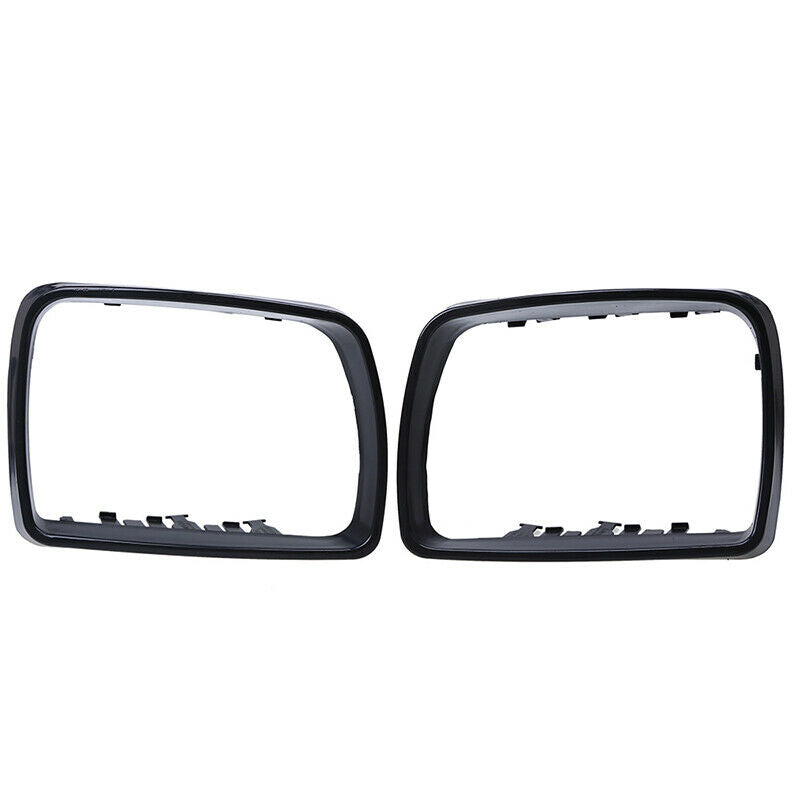 Pair Door Wing Mirror Cover Cap Trim Ring Left Right Fit BMW X5 E53 1999-2006