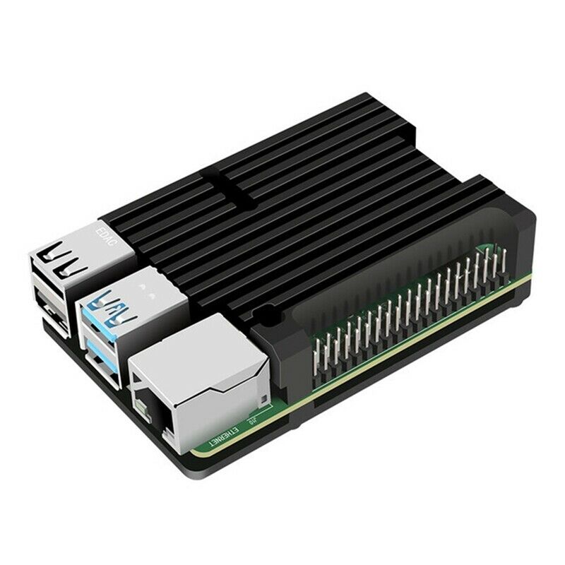 Aluminum Case for Raspberry Pi 4B Auto Cooling Metal Case with Heatsink TherN9T2