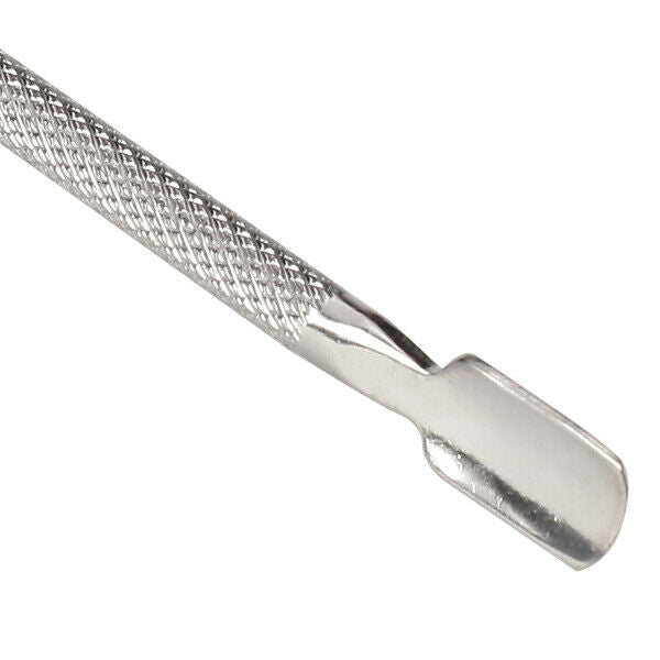 2 Sided Nail Pusher Stainless Steel Cuticle Remover Hard Skin Cleaning Tool