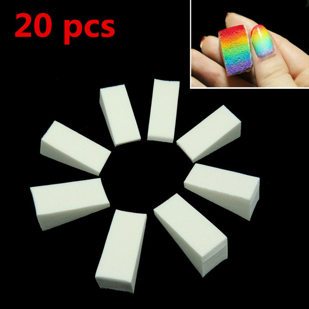 20 PCS/Pack DIY White Makeup Blender Blending Foundation Sponge Puff
