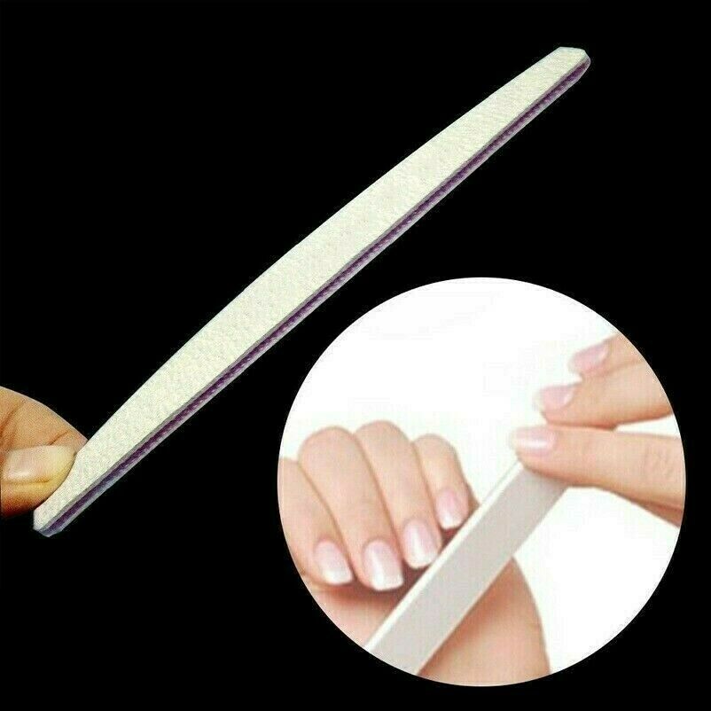 5PCS Nail File 100/180 Grit Sanding Manicure Tools Fingernail Polish Tool