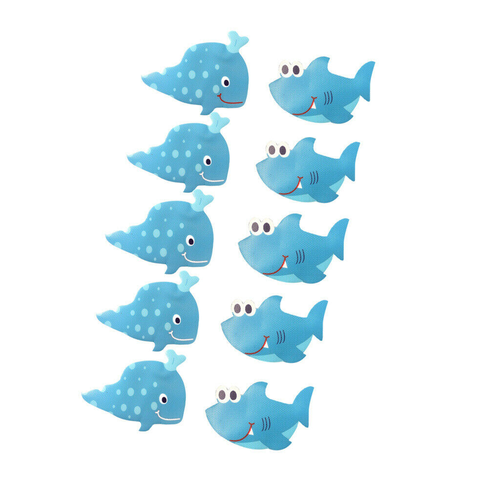 10 Pieces Adorable Room Stickers Anti-skid Washroom Decals For Bathroom