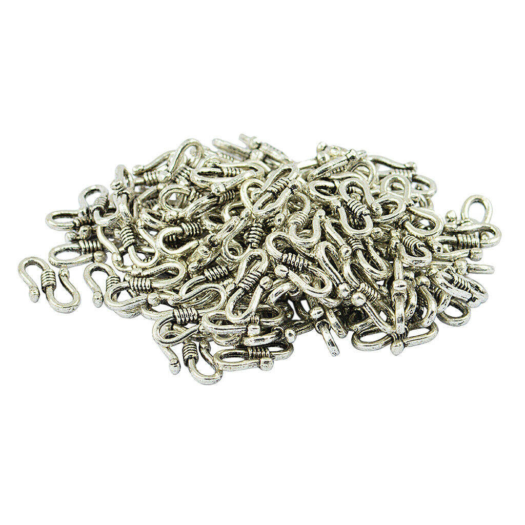 100x Necklace Pendant Connector Clasp Claw Charms S shape Hook Jewelry Craft