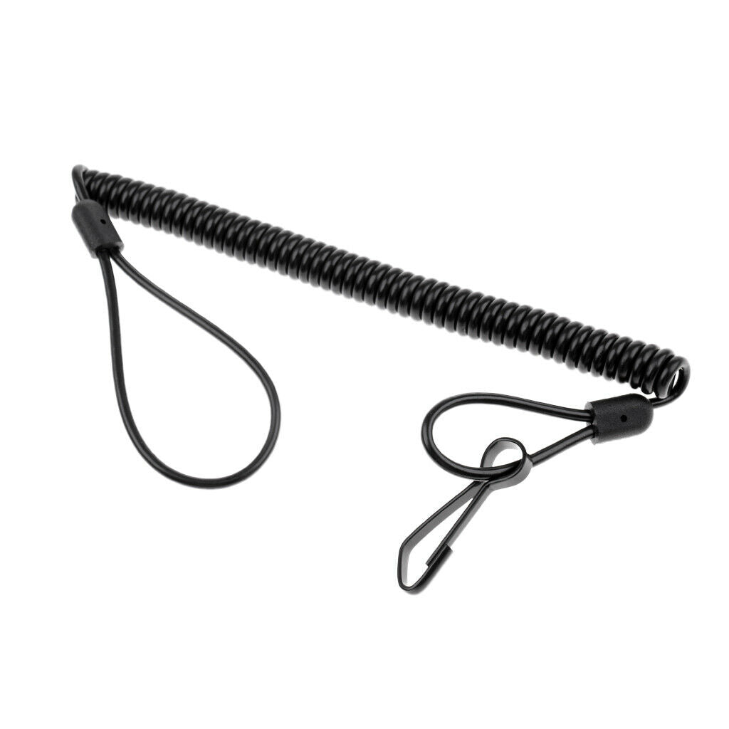 Boating Fishing Plier Lanyard Coiled Tether Retractable Steel Coil Lanyard