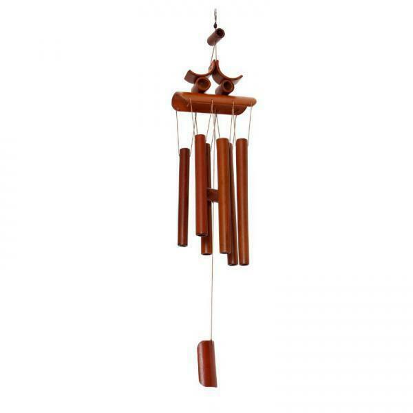 Handmade Bamboo Wind Chime Home 6 Tubes Hanging Bell Garden Door Ornament