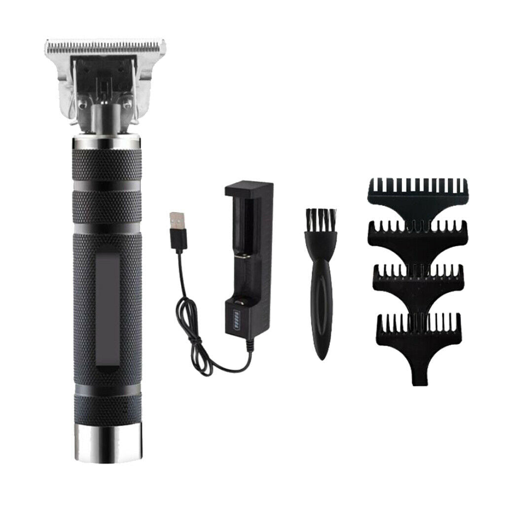 Electric Trimmer Boys Men's Hair Clipper & Cape Kit with Guide Combs Family