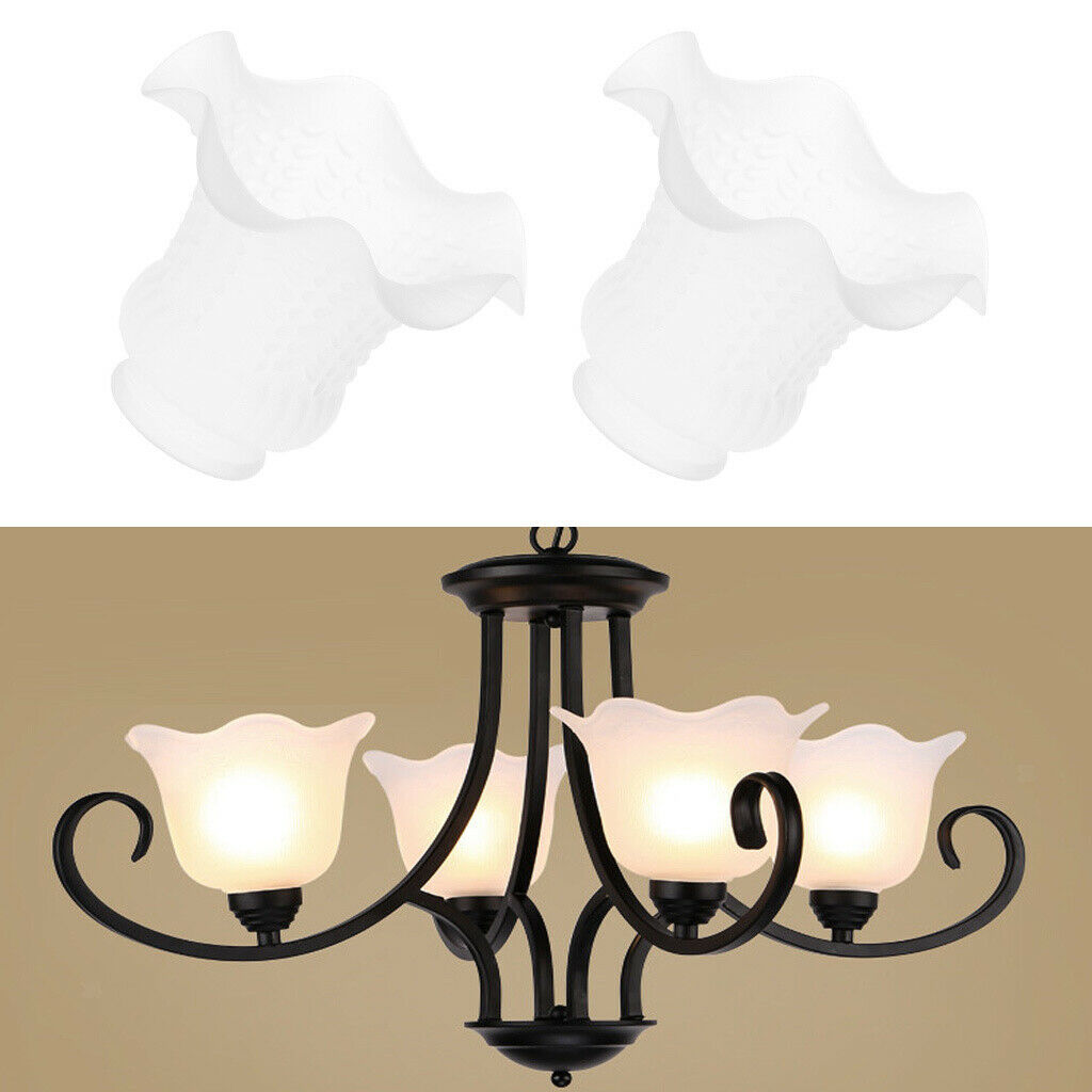 2pcs Glass Shades for Wall Sconce Lights and Ceiling Fan Lights Chandelier