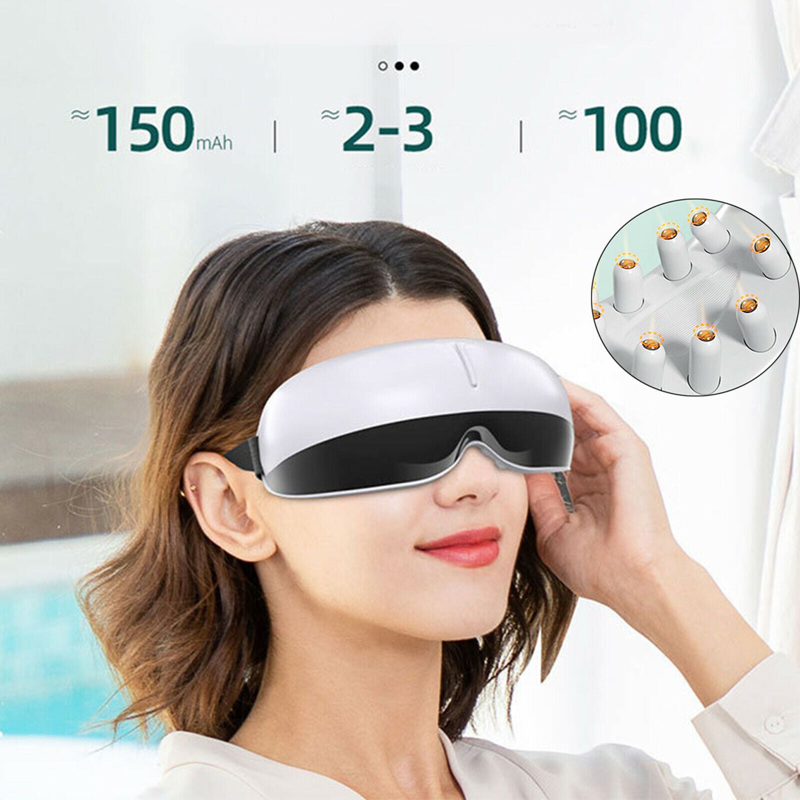 Electric Eye Massager Air Pressure for Friends Headaches Eye Bags Gifts