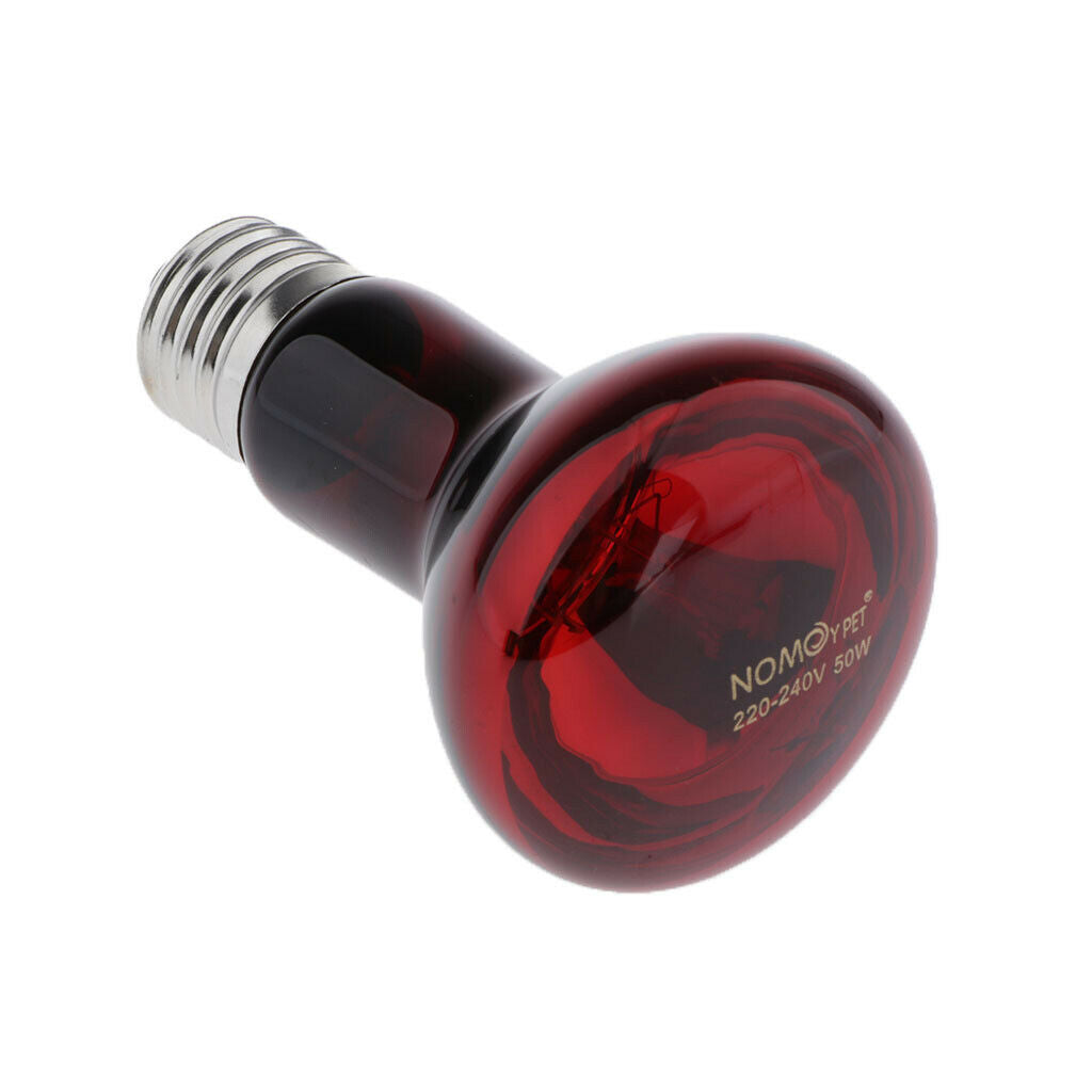 2Pieces Reptile Heat Lamp Heater Terrarium Turtle Screw-In 220-240V 50W/75W