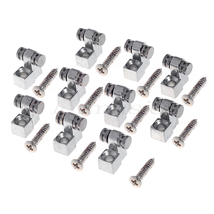10 Pcs Chrome Guitar Roller String Trees Retainer for Fender Electric Parts