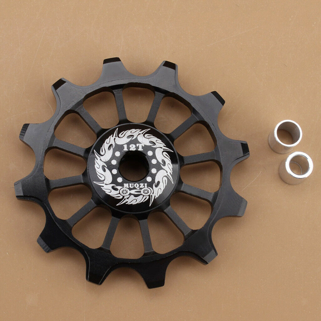 Ceramic Rear Derailleur Bike Bearing Jockey Wheel MTB Guide Pulley 12T Black