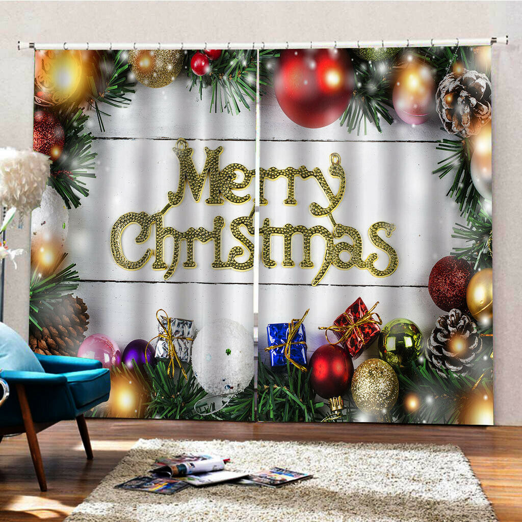 Window curtain panels christmas curtains living room bedroom decor curtains