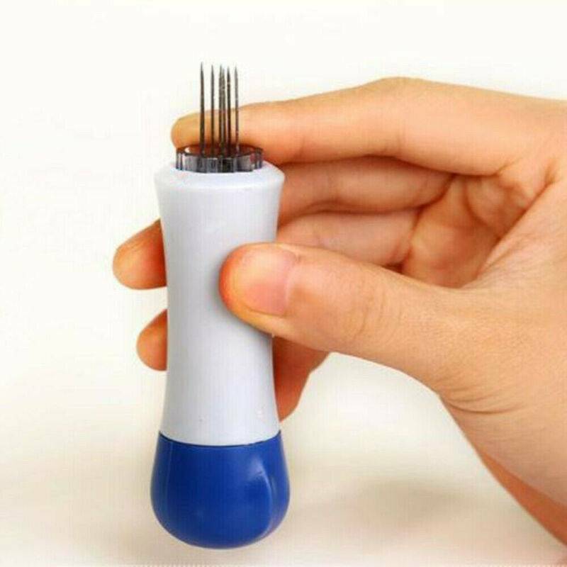 DIY Wool Needle Felt Handle Holder With 7 Needles Felting Mat Craft Set Tool