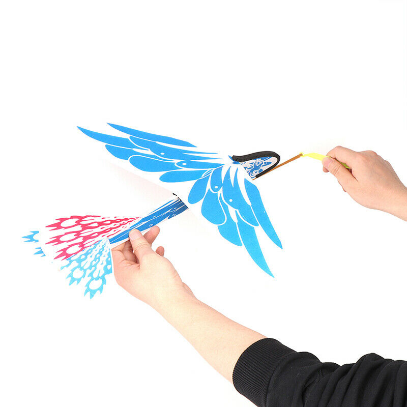 Assemble Foam Airplane Rubber Band Ejection Outdoor Launch Glider Pla.l8
