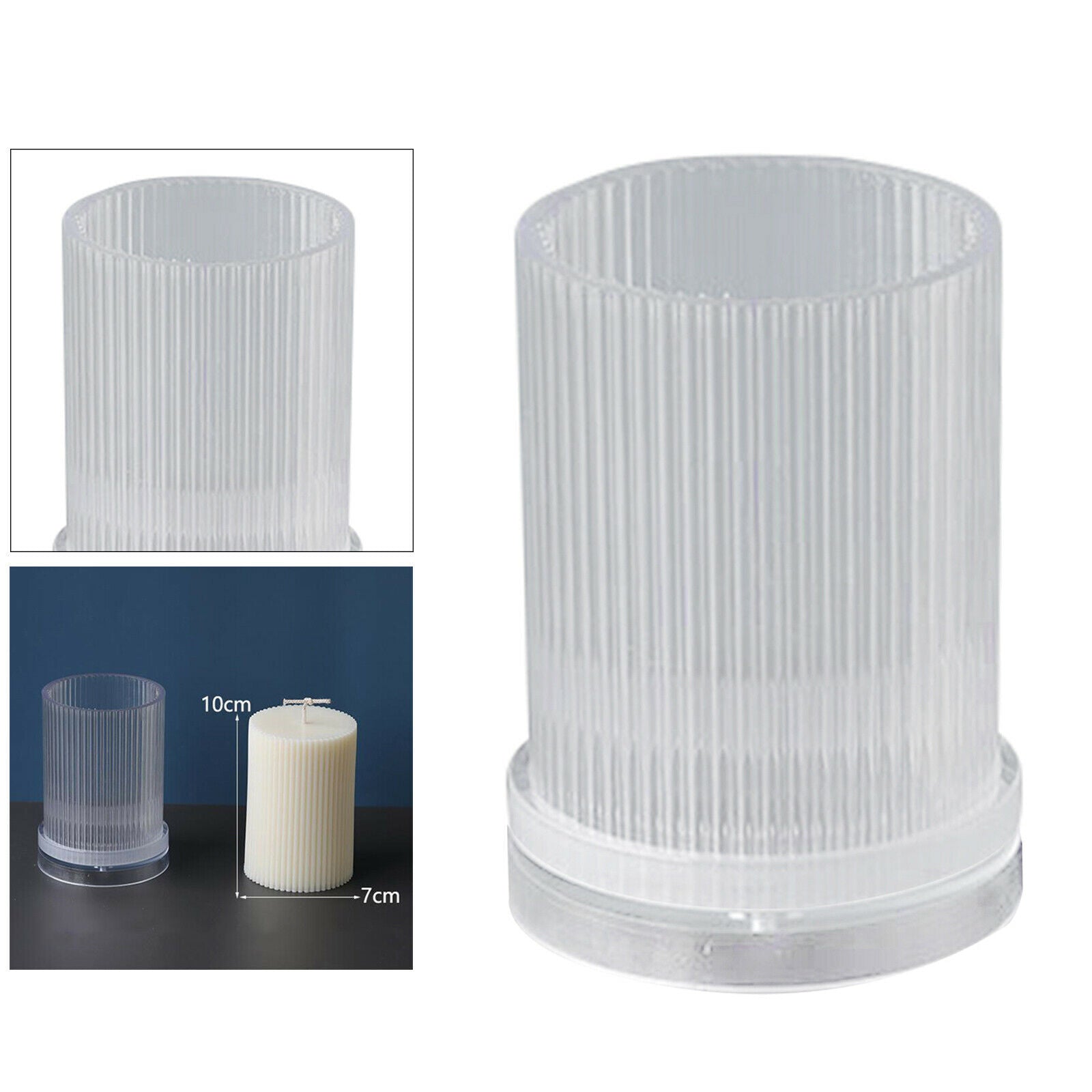 Acrylic Candle Mold Pillar Making Wax DIY Christmas Birthday Wedding Gift Decor