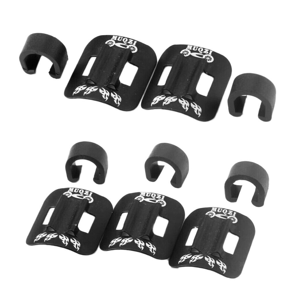 Bicycle Bottom Bracket Cable Guide Plate + C-Clips Clamps Housing Hose Guide, 5