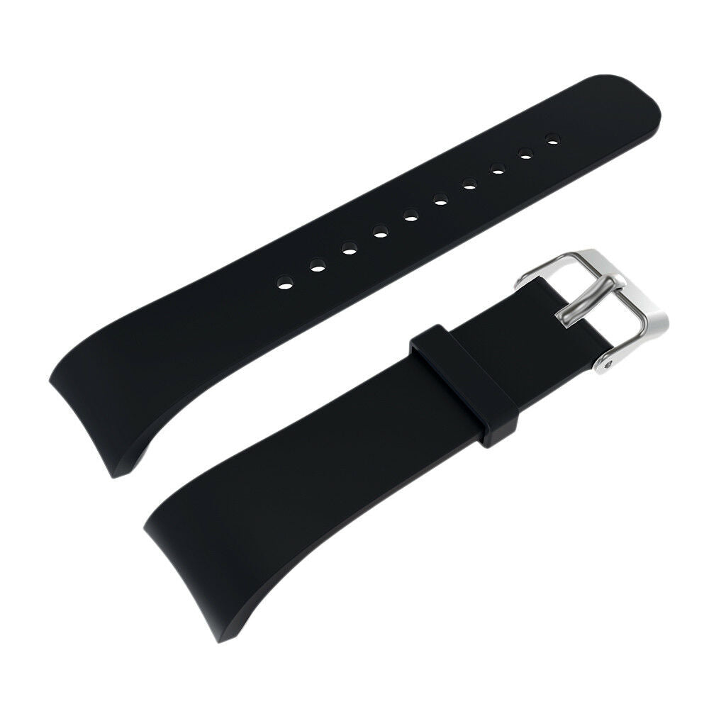 Silica Wrist Band Bandage Strap Bracelet For   Gear Fit2 Watch Black