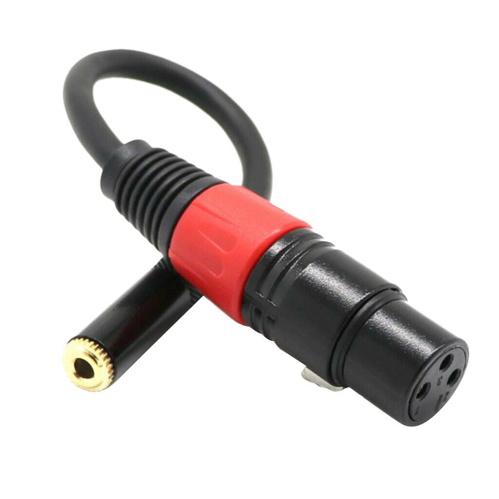3.5mm Stereo Female to XLR Female Microphone Amplifier Adapter Cable 0.2m