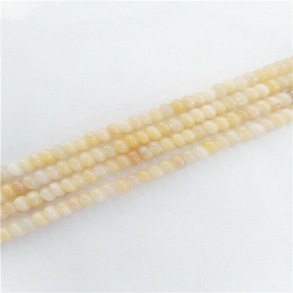 1 Strand 6x4mm Natural Beige Aventurine Rondelle Abacus Beads 15.5inch HH9391