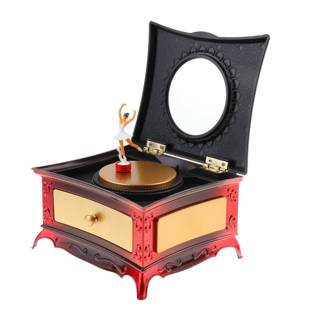 2pcs European-style Classical Creative Spinning Ballet Girl Music Box Music Box