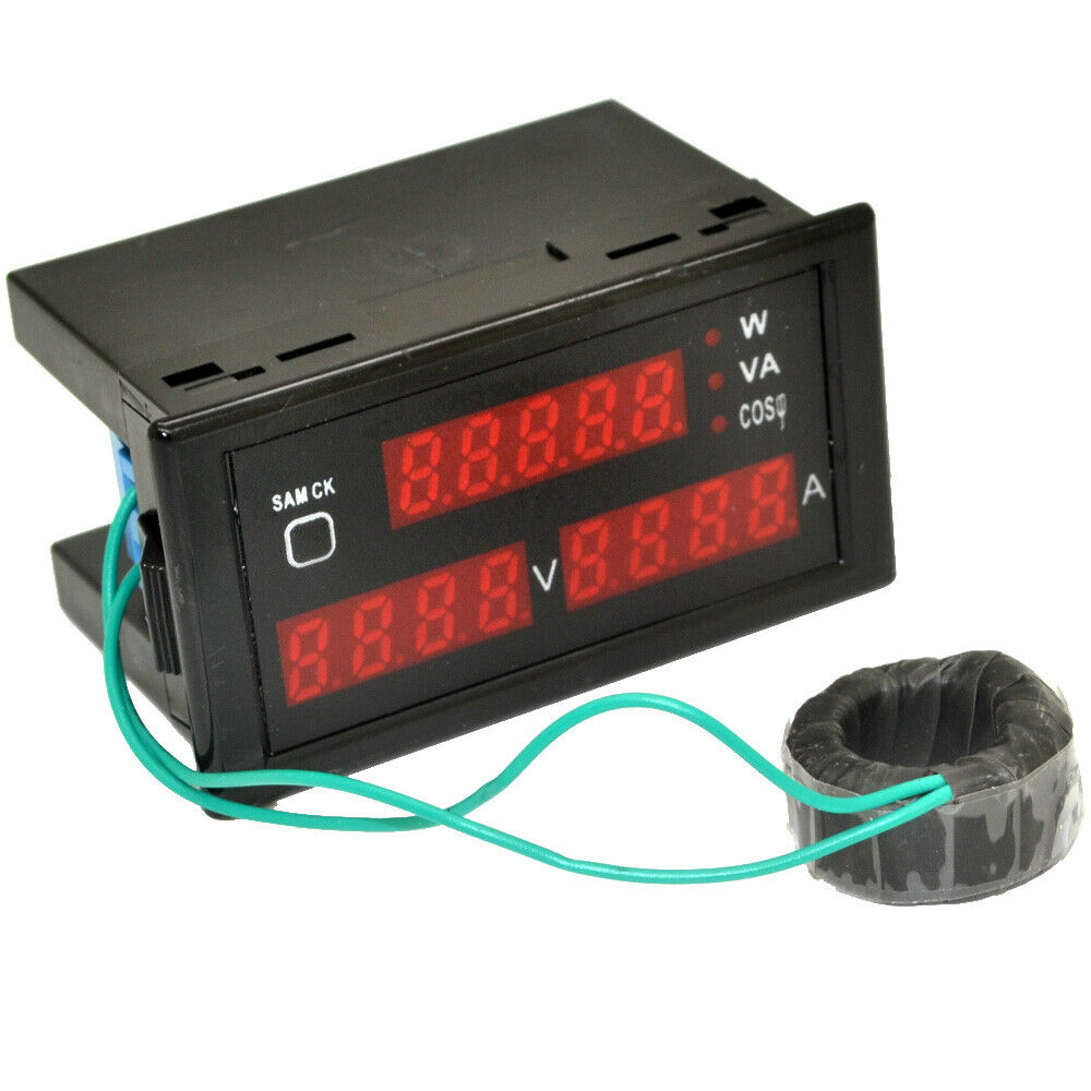 New Watt Power Meter Voltage Volt-Ampere Digital Tester Ac 110/220V80-300V0-100A
