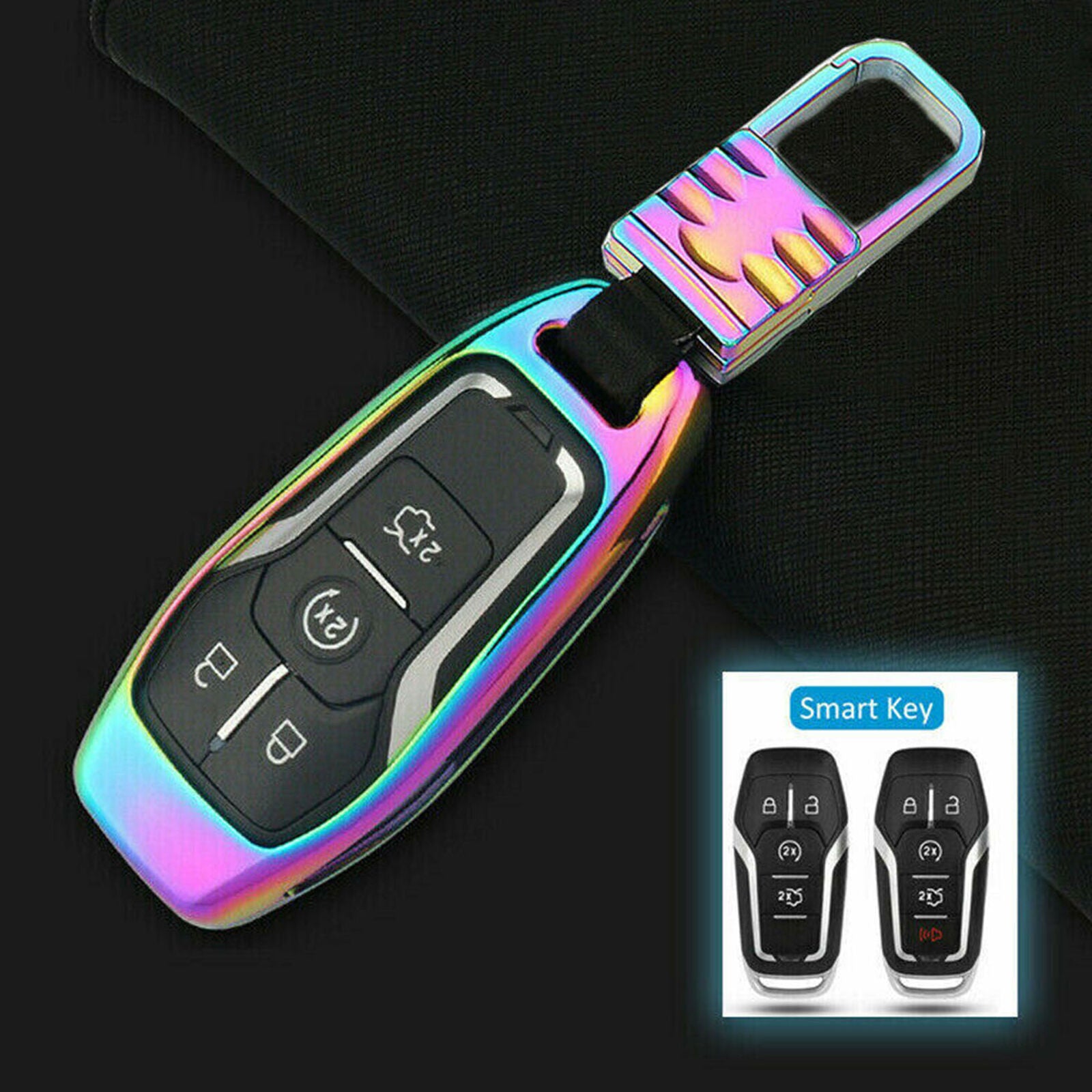 Zinc Alloy Key Case Cover For Ford Lincoln MKZ MKC MKX Mustang F-150 Explorer