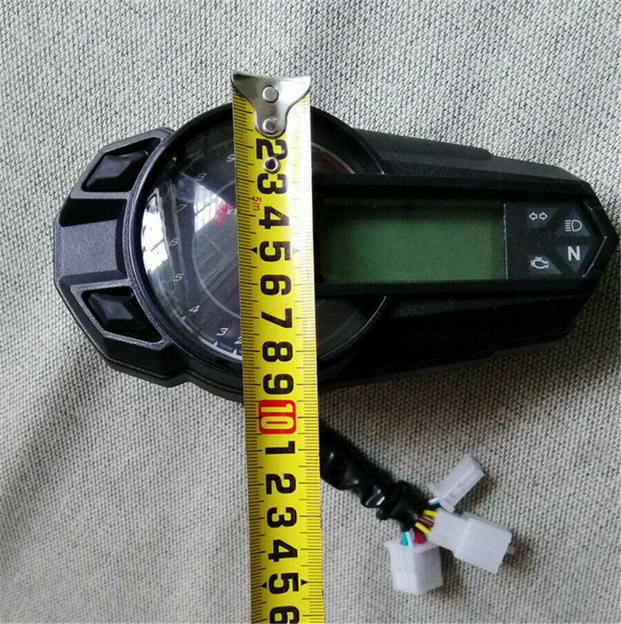 12000RPH Motorcycle Universal LCD Digital Speedometer Tachometer Odometer Gauge
