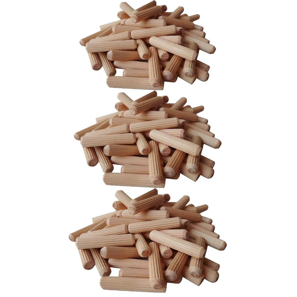 300x Wooden Dowel Rods Untreated Hardwood Rod for Woodworking