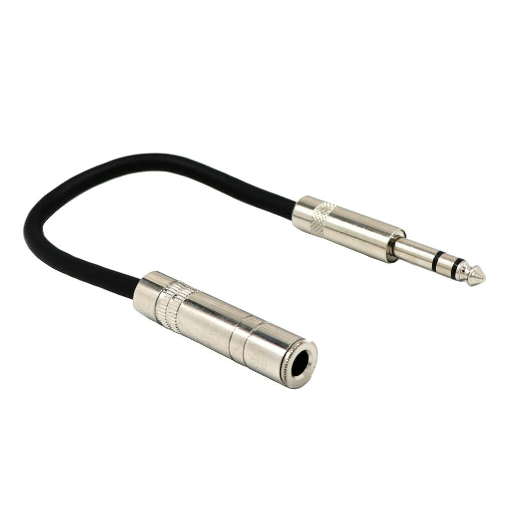 6.35mm Female to Male Plug Cable Adapter Extension Cable Cord Converter New