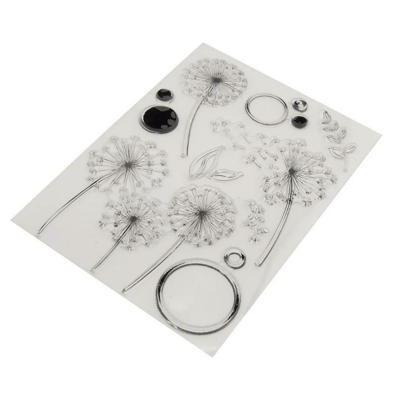 Multi-purpose Classic Clear Hollow-out Dandelions Stamp for DIY Craft Decoration