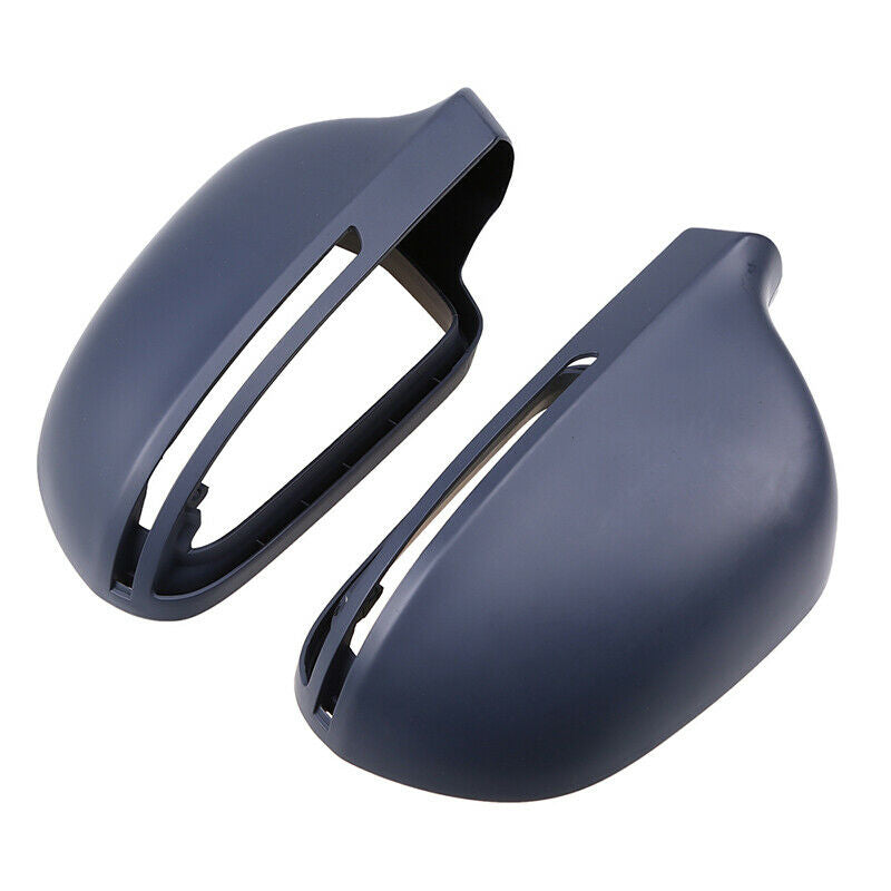 Pair Front Door Wing Mirror Cover Housing Cap Grey Fit Audi A4 S4 2008-2016