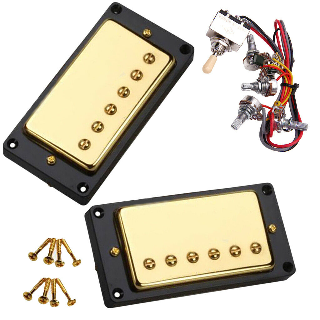 Golden Humbucker Pickup with Circuit Wiring for Gibson LP   Guitar