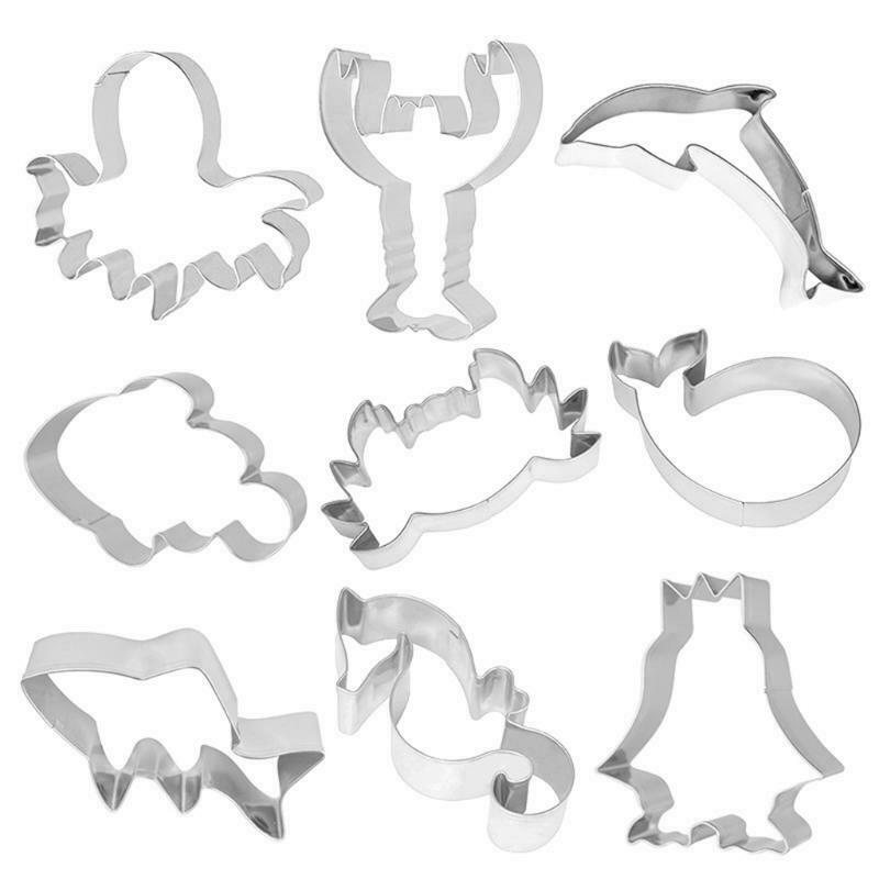 Under the Sea Cookie Cutter Set Stainless Steel Biscuit Cutters Molds Shark DIY