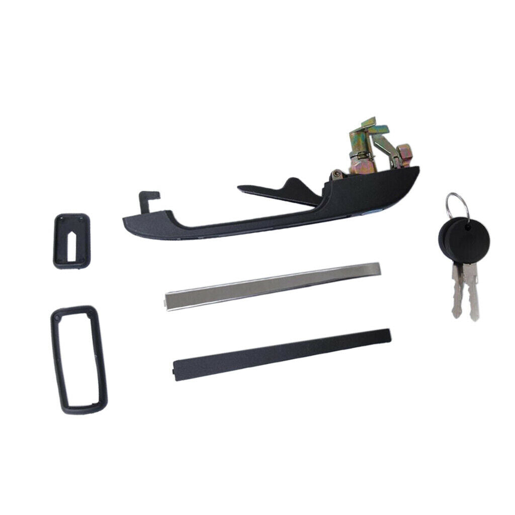 Black Front Right Side Exterior Door Handle Kits for VW Golf Jetta MK1 MK2