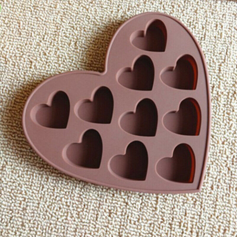 Silicone Ice Cube Tray Maker Heart Shape Cubes Chocolate Mould Valentines.l8