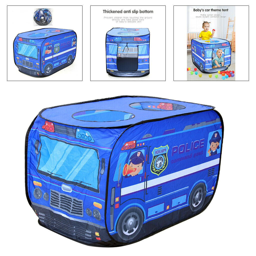 Kids Play Tent Boys & Girls Pretend Play House Social Bonding police car