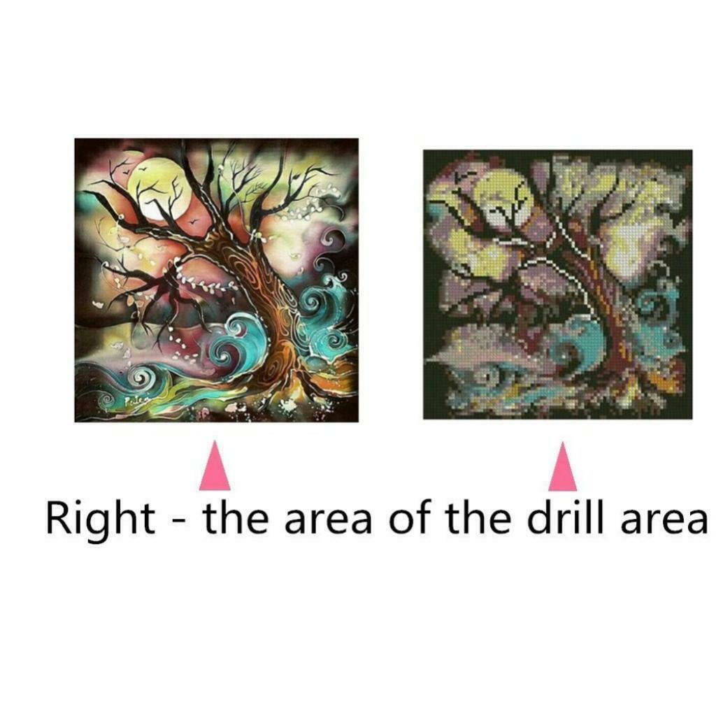 DIY Colouful Tree Pattern Diamond Mosaic Painting Embroidery Cross Crafts Stitch