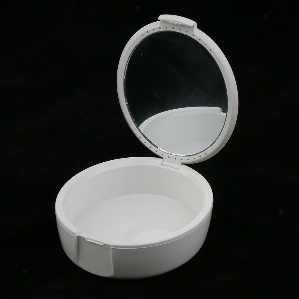 2 Pieces Denture Bath Storage Box Orthodontic Mouthguard