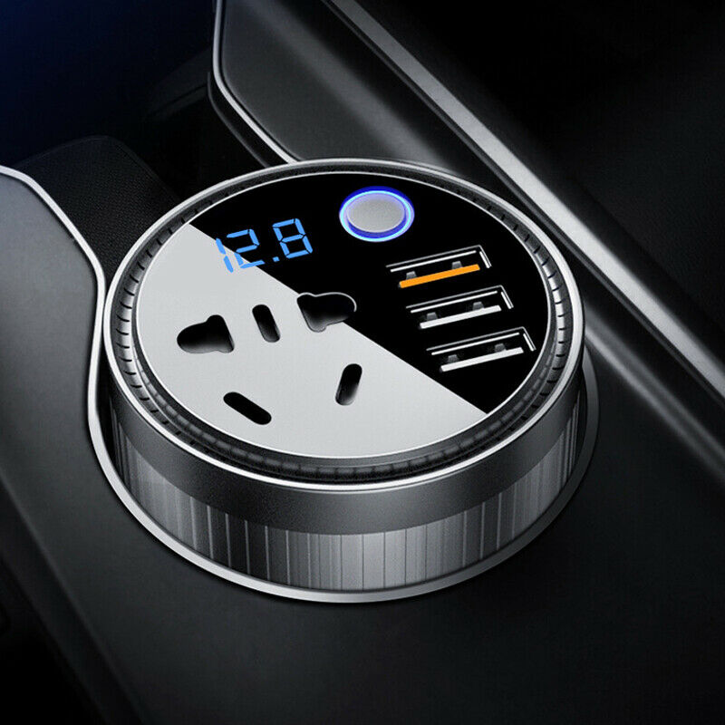 12V / 24V to 220V Inverter Socket Digital Power Converter USB Fast Charge Ports