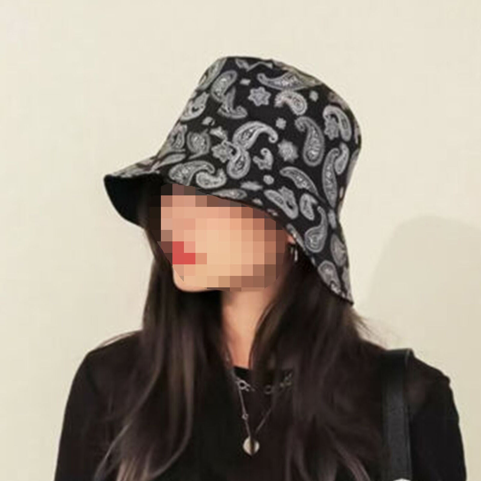 Pretty Summer Black Reversible Fashion Print Bucket Hat Great Gift