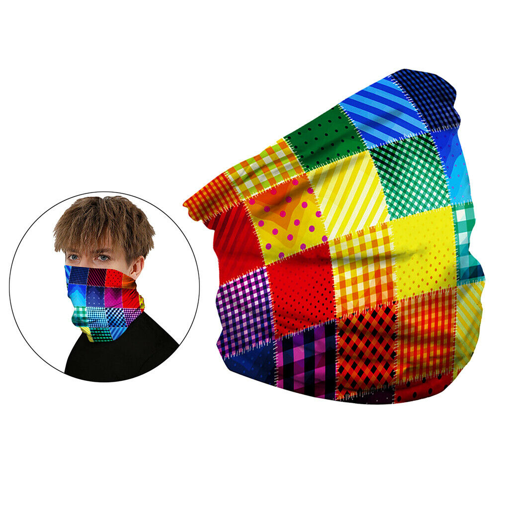 4PCS Women Mens Soft Bandana Face Balaclava Neck Riding Headwear Mouth Cover