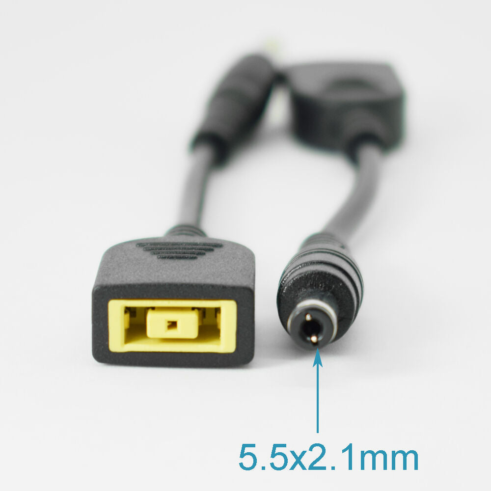 4pcs 14cm 2.1x5.5mm Male To Square DC Female Adapter Cable For Lenovo ThinkPad
