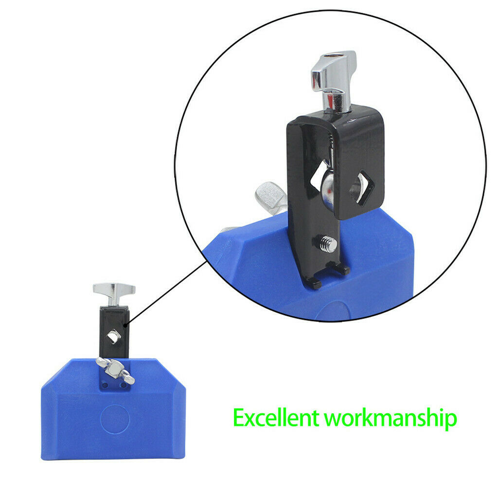 High Pitched Durable Plastic Cow Bell Percussion Instruments Accs Blue