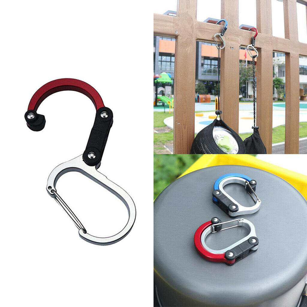Premium Carabiner Clips Hook Outdoor Home Camping Fishing Traveling Bag Holder -