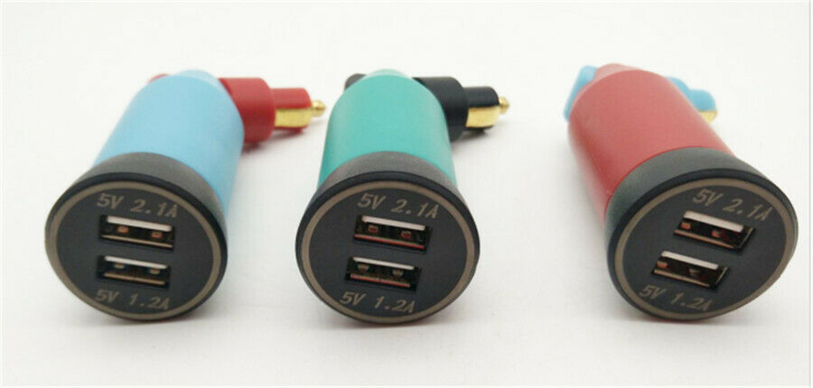 5 volts 2A Motorcycle Dual USB Power Charger Adapter Plug For BMW Hella / DIN