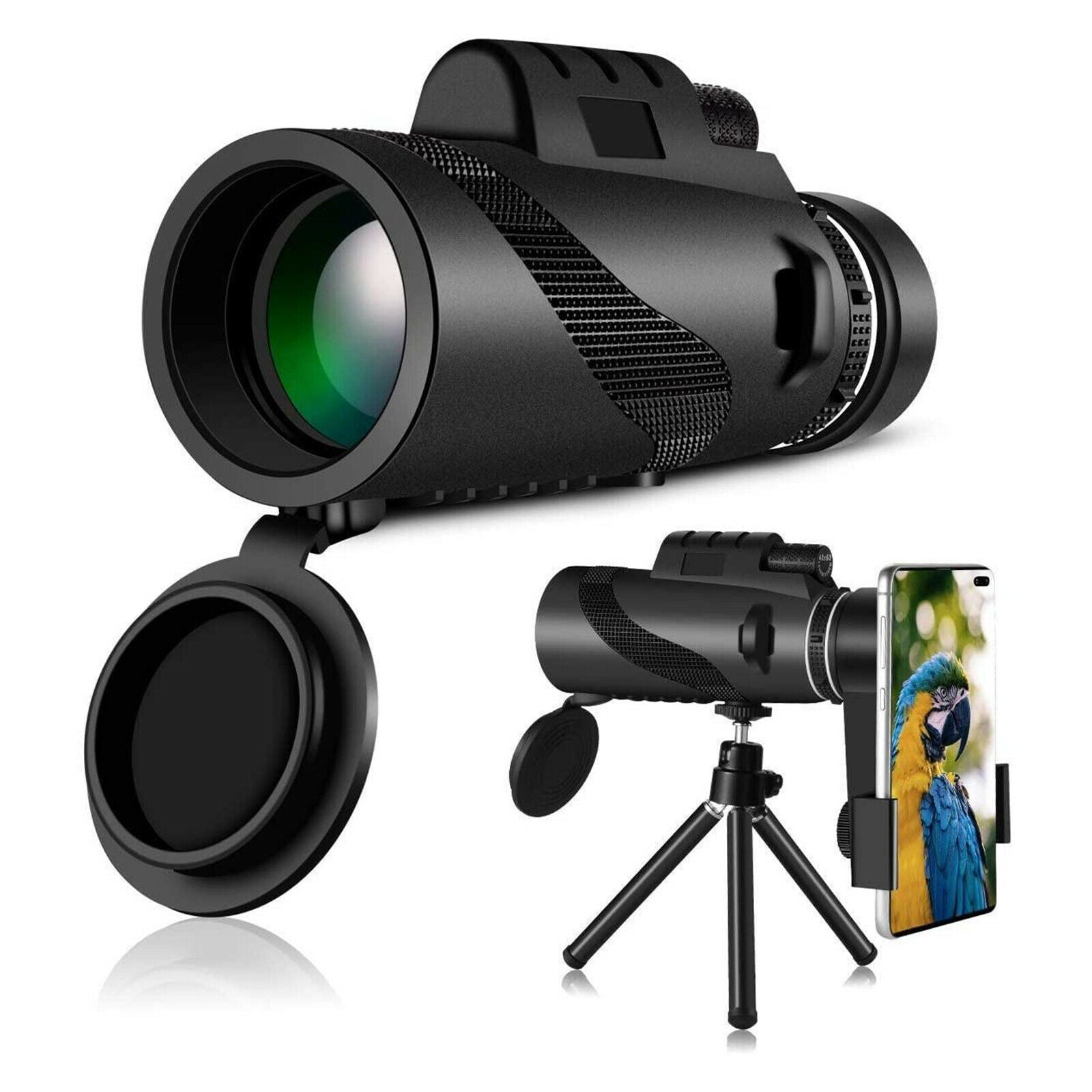 Bird Watching Monoculars Telescope 40x60 HD with Tripod Adapter Low Light