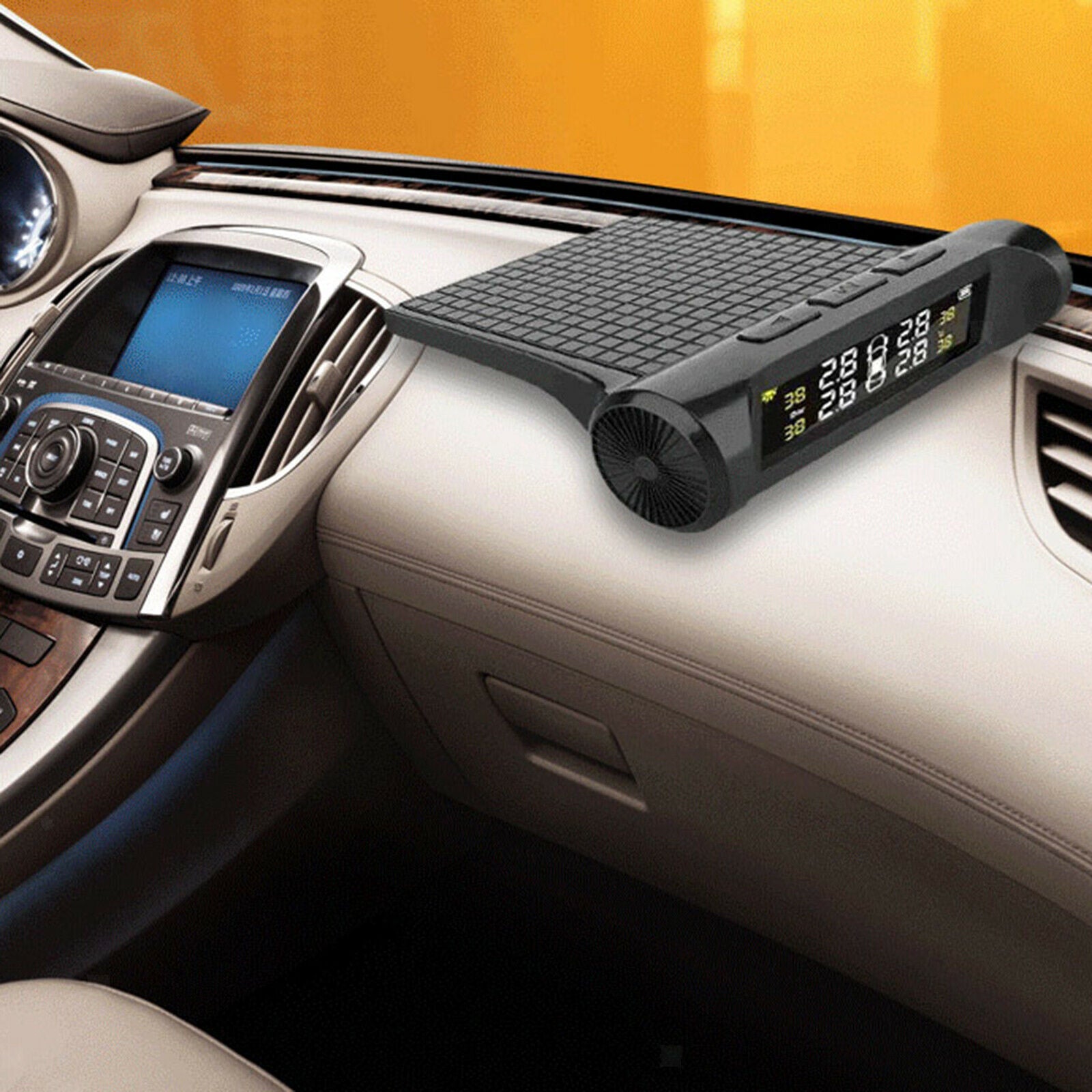 TD1 Car Tire Pressure Monitoring System w/ 4External Sensor TPMS Set LCD Display