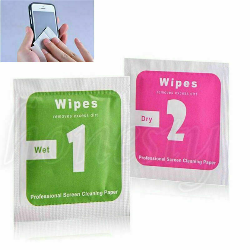 50PCS Camera Lens Cleaning Cloth LCD Screens Dust Removal Wet Dry Wipe Paper