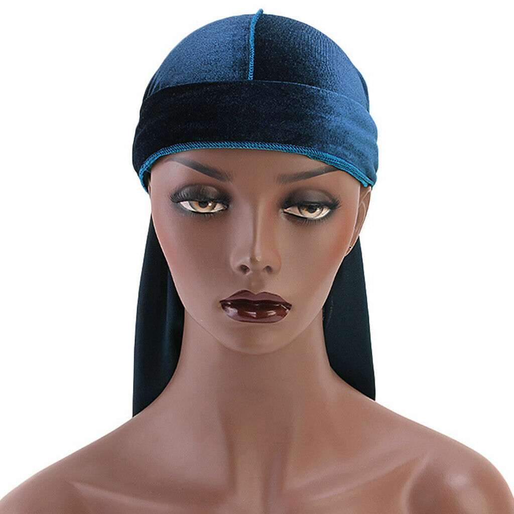 4pcs Silky Durag Pirate Hat Turban Headscarf Cycling Hat Bandana Hat With Long