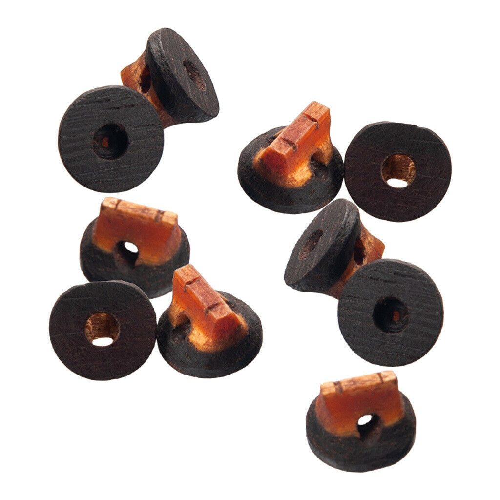 10 Pieces Professional Chinese Wooden Erhu Double Color Bridge Replacement Part